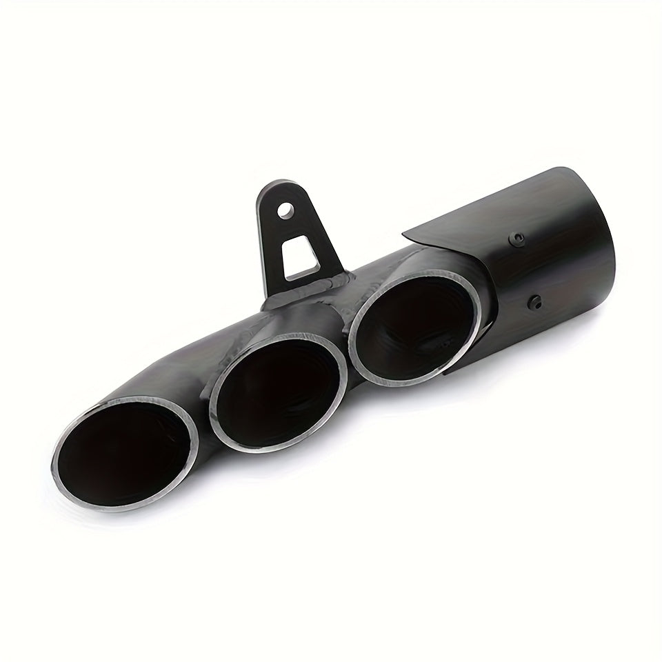 51mm Motorcycle Exhaust Pipe, Three-Port Black Motorcycle Exhaust Tailpipe, Compatible with Moto CMX 500, CMX500, GSX-R750, GSXR750, GSXR 750, YZF