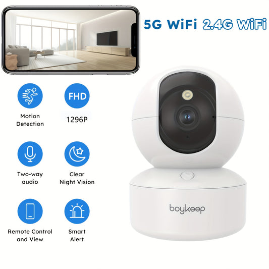 Black Friday Dog Camera BoyKeep 2K Pet Camera With Phone App 5G/2.4GHz WiFi Cameras, Cloud Storage, 360° Pan & Tilt, 2-Way Audio, Indoor Security Camera For Baby, Night Vision