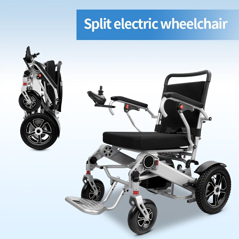 PERFCARE 23-Mile Long Range Portable Adult Electric Wheelchair - Aviation Aluminum Alloy Frame, 300 lbs Capacity, 2x18650 Lithium Batteries with Spare, One-Step Fold/Unfold, No Installation Needed for Travel & Indoor Use, Sle