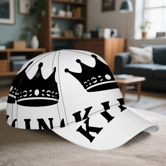 1pc Adjustable Snapback Baseball Cap with Crowned King Emblem - Black Polyester Hat for Men, Street Fashion & Sports, Ideal for Running, Halloween, Thanksgiving, Christmas, Street Fashion Accessory | Funky Style Cap | Durable