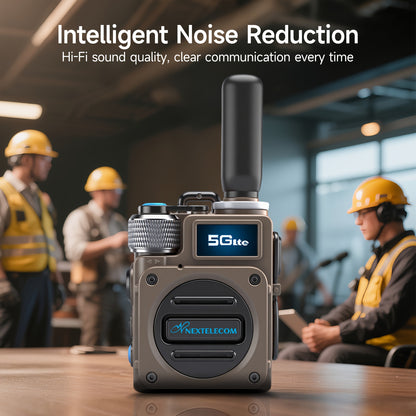 G6S Global POC Walkie-Talkie - Ultra Long Range, 5000+ Miles, Two-Way Radio With SIM Card, Multi-Function Walkie-Talkie, Clear Communication, Aluminum Alloy, Khaki, Great For Outdoor Adventures And Professional Use
