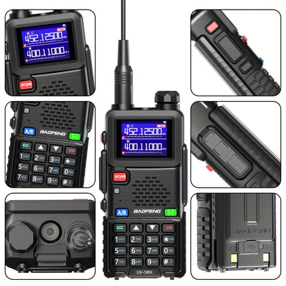 2Pack BAOFENG 5RM 10W Ham Radio Handheld Long Range, (4pcs Batteries) Portable Two Way Radio, 999CH, Frequency Copy, NOAA Weather, Walkie Talkie For Adults With Speaker Mic, Programming Cable For Business Bank Office