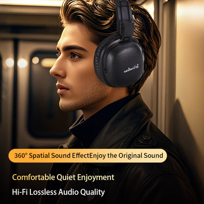 [Noise-Canceling Headphones] 2025 Classic Model Noise-Canceling Headphones - Dual Chip Technology, Lossless Sound, Dual Golden Plating Certification, Foldable/Wireless Design with Strong Anti-Interference Capability, Ensures