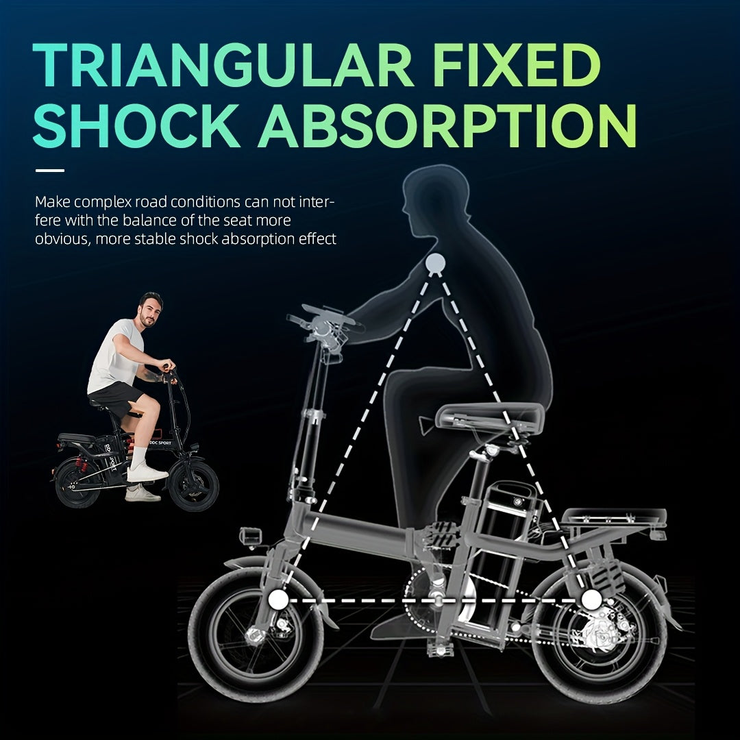 Discover Without Limits: 700W Collapsible Electric Bicycle for Grown-Ups. Reach Speeds of 20MPH And Travel Up to 35 Miles on a 48V Battery. Conquer 25° Inclines, Support Up to 385 Pounds, And Enjoy a Comfortable Ride with Ef
