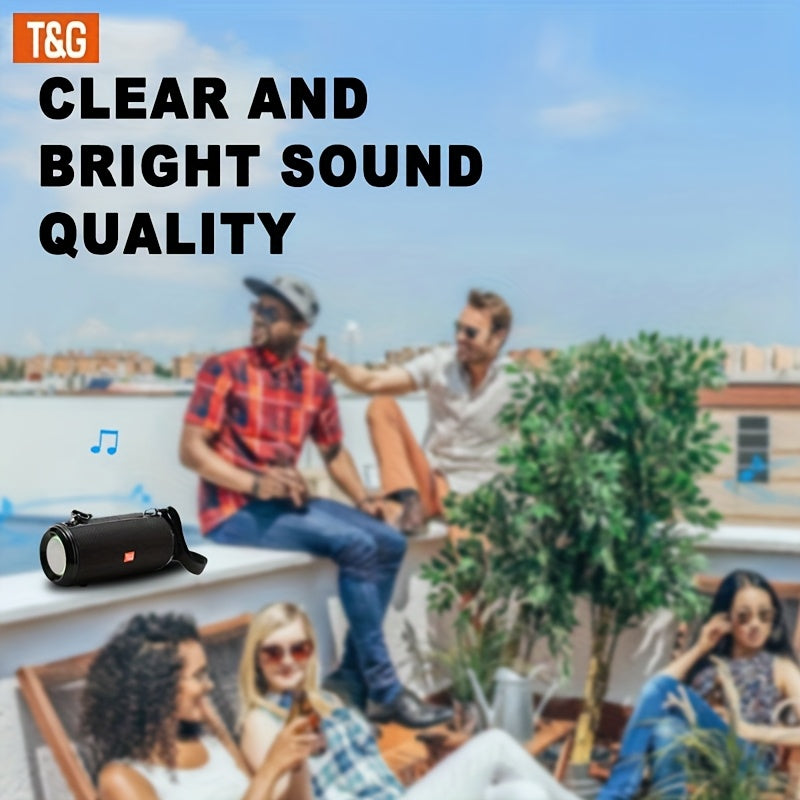 TG537 Portable Wireless Speaker - TWS Technology, Hands-Free Calling, TF Card & USB Playback - Works with Smartphones, Tablets, Tvs, Ideal for Camping, Travel, Mobile Accessories