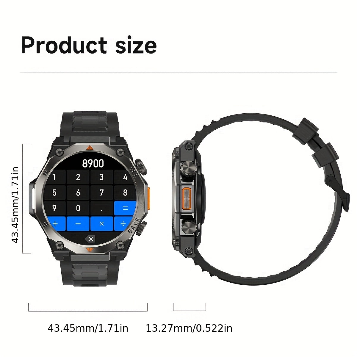 COIUSOR'S New GPS Smartwatch with LED Flashlight, 1.46-inch AMOLED HD Display, Wireless Calling, Real-Time Message Sync, One-Click Connection, Music Playback, GPS, Compass, Altitude, Barometer, Stopwatch, High Quality, Over 1