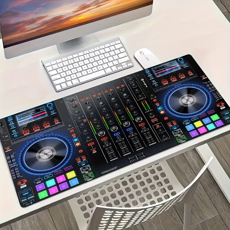 High Definition Print Esports Music DJ Controller Mouse Pad Oversized Rubber Anti-Slip Keyboard Pad Locked Edge Office Computer Laptop Game And Learning Accessories