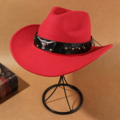 Vintage-Style Western Cowboy Hats - Set of 6 - with Wide Brims - Suitable for Farm Riding And Parties