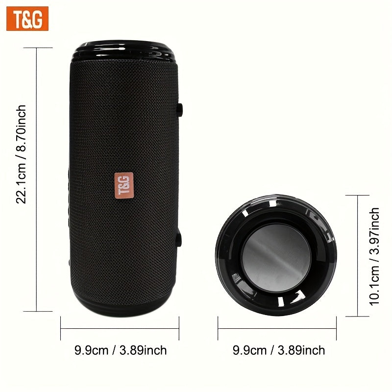 TG537 Portable Wireless Speaker - TWS Technology, Hands-Free Calling, TF Card & USB Playback - Works with Smartphones, Tablets, Tvs, Ideal for Camping, Travel, Mobile Accessories