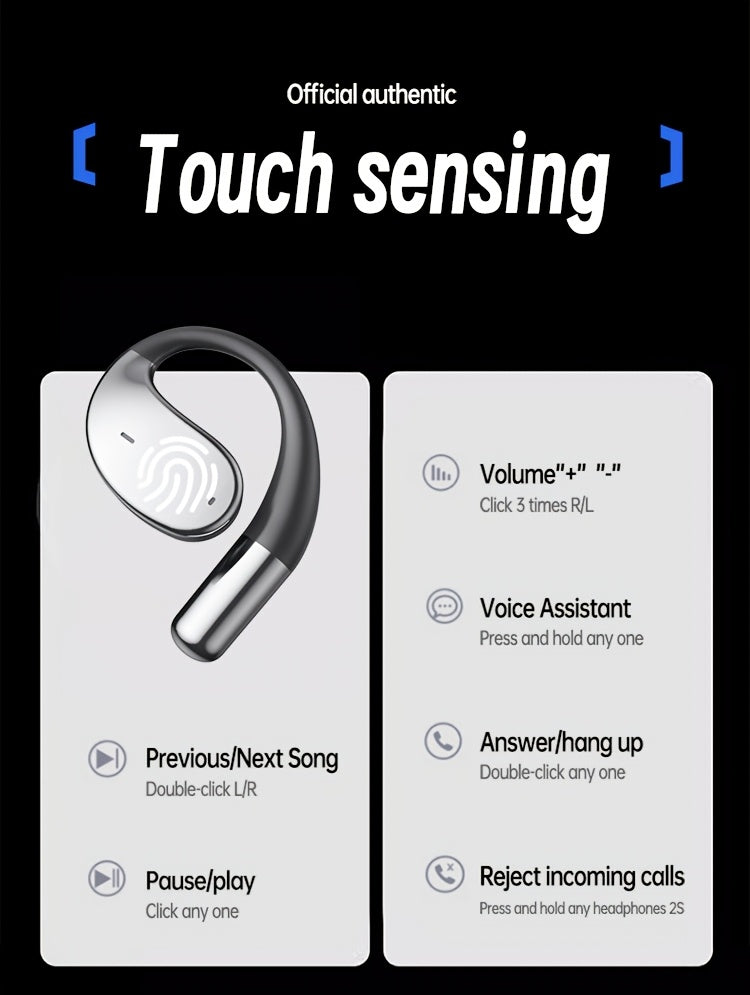 TWS Wireless Headphones with Noise Cancelling for Calls, Sports & Running In-Ear Design, Lightweight Touch Control, Long Battery Life, HIFI Sound, Compatible With Mobile Phones, Tablets, And Laptops With Charging Case