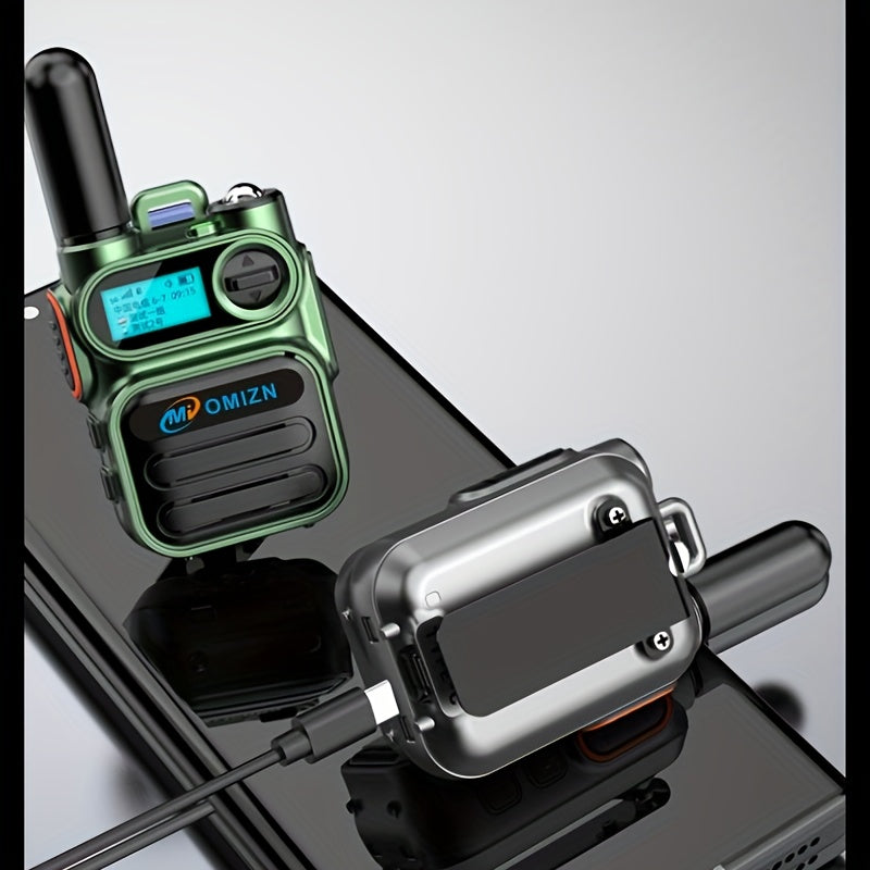 Omie M5 Global 5G Walkie-talkie, Unlimited Distance Range, Shock-proof, Fall-proof, Dust-proof, Two-way Walkie-talkie, Dual Card Slot, Flashlight, Type C Charging 110-200 Hours Standby