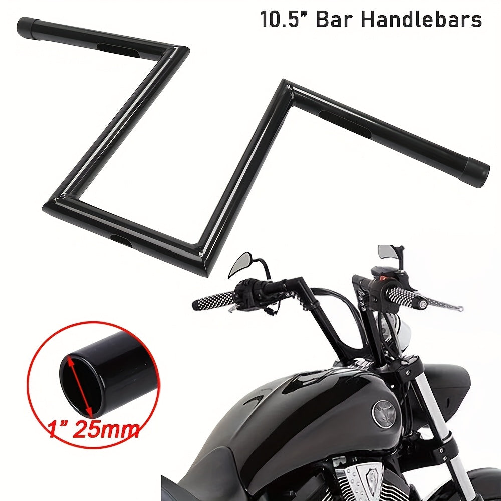 [Sportster Handlebars] Drag 10-1/2" Rise 1" Ape Hanger Z-Bar Handlebar  Sportster XL Dyna, Motorcycle Handlebars, Motorcycle Handlebars Straight, High Rise Handlebars For Motorcycle