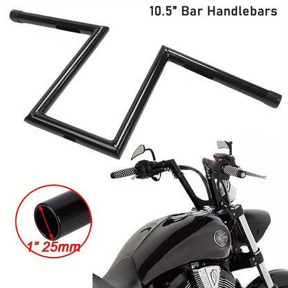 [Sportster Handlebars] Drag 10-1/2" Rise 1" Ape Hanger Z-Bar Handlebar  Sportster XL Dyna, Motorcycle Handlebars, Motorcycle Handlebars Straight, High Rise Handlebars For Motorcycle