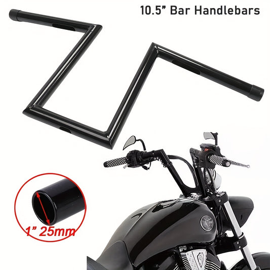 [Sportster Handlebars] Drag 10-1/2" Rise 1" Ape Hanger Z-Bar Handlebar  Sportster XL Dyna, Motorcycle Handlebars, Motorcycle Handlebars Straight, High Rise Handlebars For Motorcycle