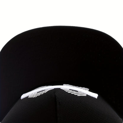 Men's 23 Letter Snapback Baseball Cap - Black & White Zigzag Pattern Adjustable Hip-Hop Hat with Breathable Mesh Back, Sporty Casual Streetwear Accessory, Casual Headwear, Sporty Design, Contrast Color Design