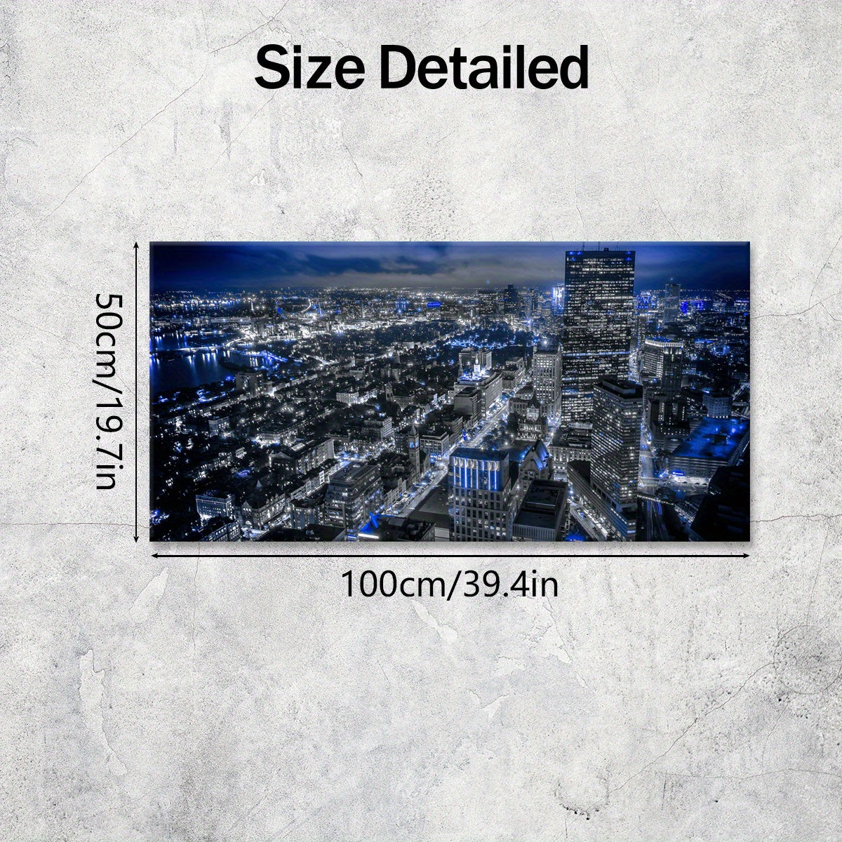 1pc Wooden Framed City View Painting Canvas, Good Gift for Friend, Pattern Art for Home Decoration, Wall Decor for Living Room, Bedroom, Office, Bar, Restaurant, Waterproof, Odorless Painting, High Quality Waterproof Framed,