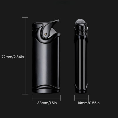 Retro Windproof Lighter - Heavy-Duty Metal Construction, Windproof & High Quality, Push Ignition with Flame Adjustment, Compact Portable Refillable Lighter for Camping, BBQ, Fireplace, Candle - Ideal Gift for Men, Boyfriend