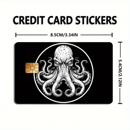 Simple Octopus Pattern Sticker Set, Durable Privacy Stickers Made of PVC Material, Suitable for Credit Cards, Transit Cards, Debit Cards, Keys, and More Uses, Protects Bank Cards, Ideal as Party Favors and Holiday Gifts