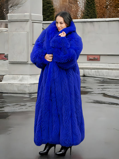 FHILLINUO Chic Women'S Faux Coat | Long Length, Solid Color, Single Breasted, with Pockets, Comfortable and Warm for Fall/Winter
