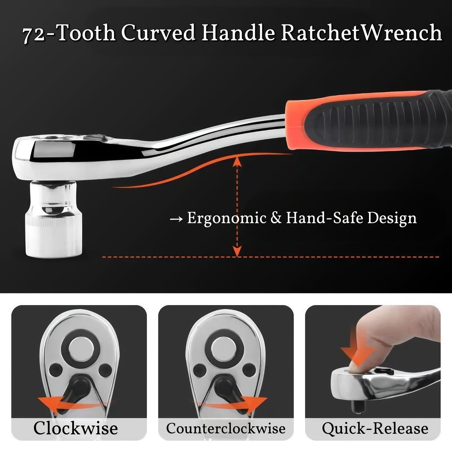 Latest High-end Professional 222pcs Mechanical Tool Set, 1/4 "and 3/8" And 1/2 "drive 24/72 Tooth Ratchet, Socket Wrench Set Metric CR-V, Suitable for General Professional Mechanics, Automotive And Home Repairs, Motorcycle Ti