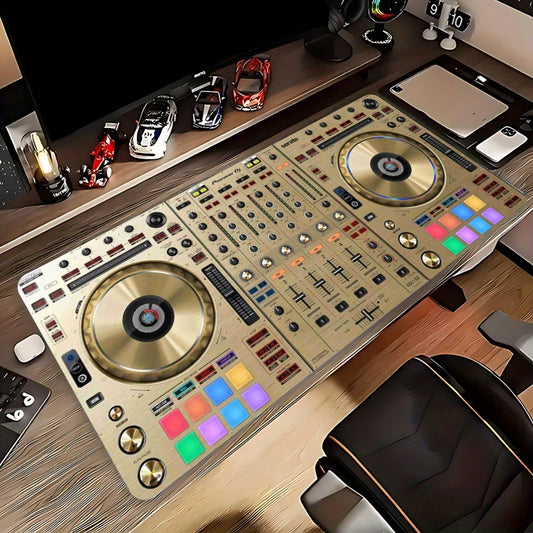 1pc Pioneer DJ DDJ-SZ Limited Edition Golden Controller Mouse Pad & Office Desk Mat - Vibrant Polyester Backing, Non-Slip Rubber Base, Ideal for Gaming & Office Use, Gaming Desk Mat | Vibrant Desk Decor | Durable Desk Mat, De