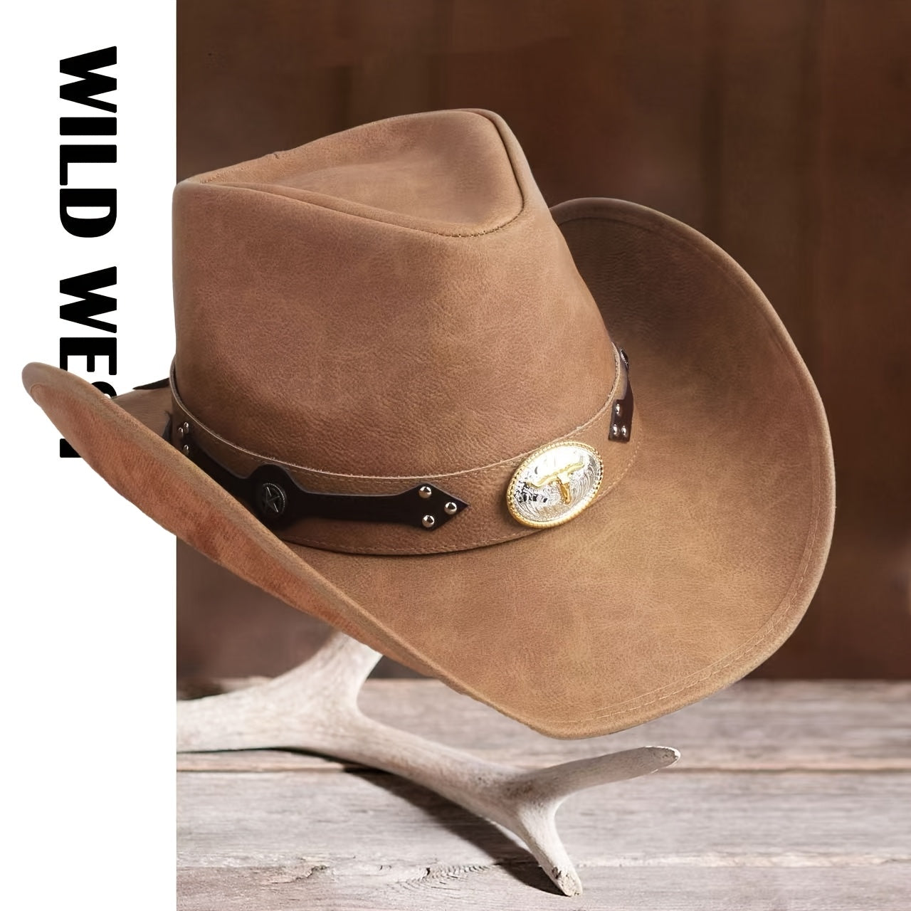 DIY New Spring And Summer Big Brim Sunshade Cowboy Hat Sunscreen Beach Hat Outdoor Leisure Riding Hat Mongolian Hat