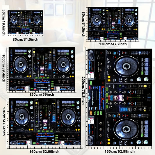 Heavy-Duty DJ Stage Mat - Non-Slip Backing, Machine Washable Floor Mat for Home, Studio, Events - Extra Thick 7mm Cushioned Surface - Ideal for DJs, Live Performances, Parties - Easy-Clean Indoor/Outdoor Mat, Party Decor, Vib