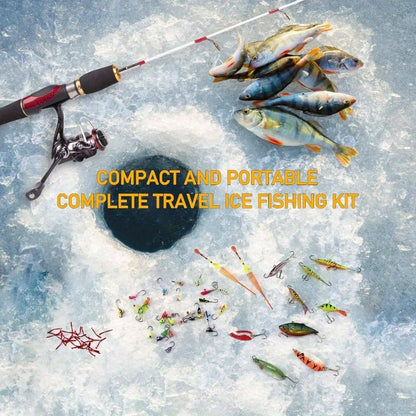 All-in-One Fishing Rod and Reel Combo with Backpack, Chair, Lures & Accessories - Spinning Reel Heavy-Duty Fishing Gear Set with Fast Action Tip, Medium-Light Power, Left-Hand Retrieve, Pre-Spooled Line & Color-Coded Lures fo
