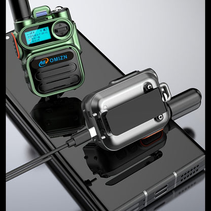 Omie M5 Global 5G Walkie-talkie, Unlimited Distance Range, Shock-proof, Fall-proof, Dust-proof, Two-way Walkie-talkie, Dual Card Slot, Flashlight, Type C Charging 110-200 Hours Standby