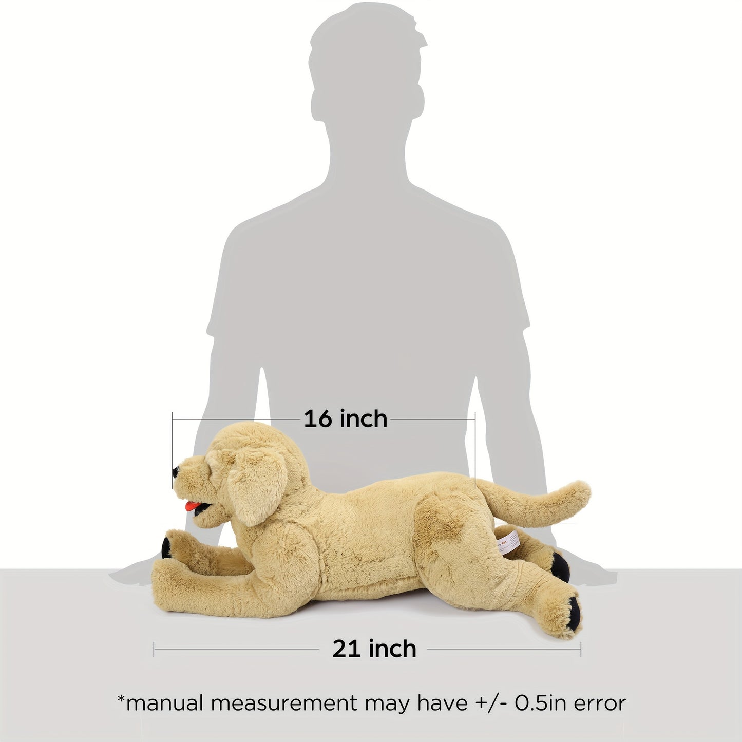 21 Inch Cute Plush Puppy Golden Retriever Dog Stuffed Animals Plush Puppy Toy Baby Toys Doll, Gift For Birthday, Christmas, For Kids, Children, Pets, Girls, Boys, Throw Pillows For Couch, Home Decoration, Perfect Gift For Pet