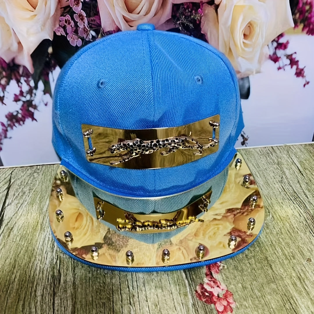 1pc Men'S Fashion Hip-Hop Street Dance Performance Baseball Cap - Casual Style, 100% Polyester, Lightweight, Animal Print, Non-Stretch Fabric - For Men - Suitable for Streetwear, Dance, Casual Occasions - Perfect Gift for Fas