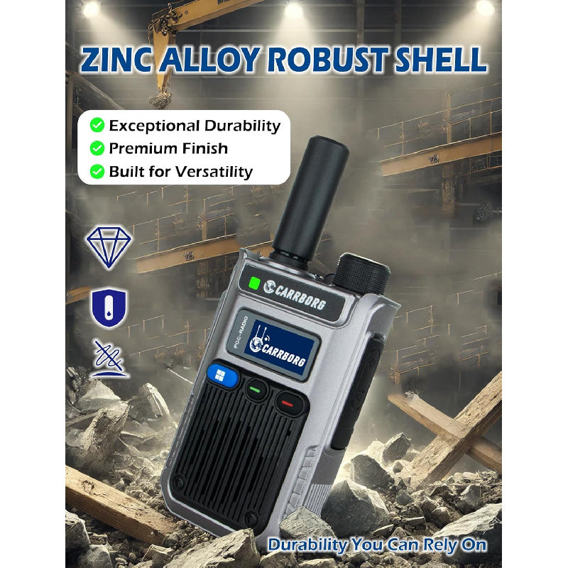 Nationwide Fast Radios Unlimted Range Lifetime Free LTE Walkie Talkies Long Range Two Way Radios Global PoC with SIM Cards(2 Pack), Team Coordination, Longrange Communication, Lightweight Radio, Durable Build, Reliable Commun