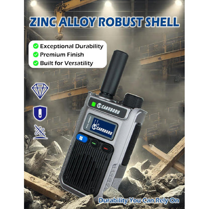 Nationwide Fast Radios Unlimted Range Lifetime Free LTE Walkie Talkies Long Range Two Way Radios Global PoC with SIM Cards(2 Pack), Team Coordination, Longrange Communication, Lightweight Radio, Durable Build, Reliable Commun