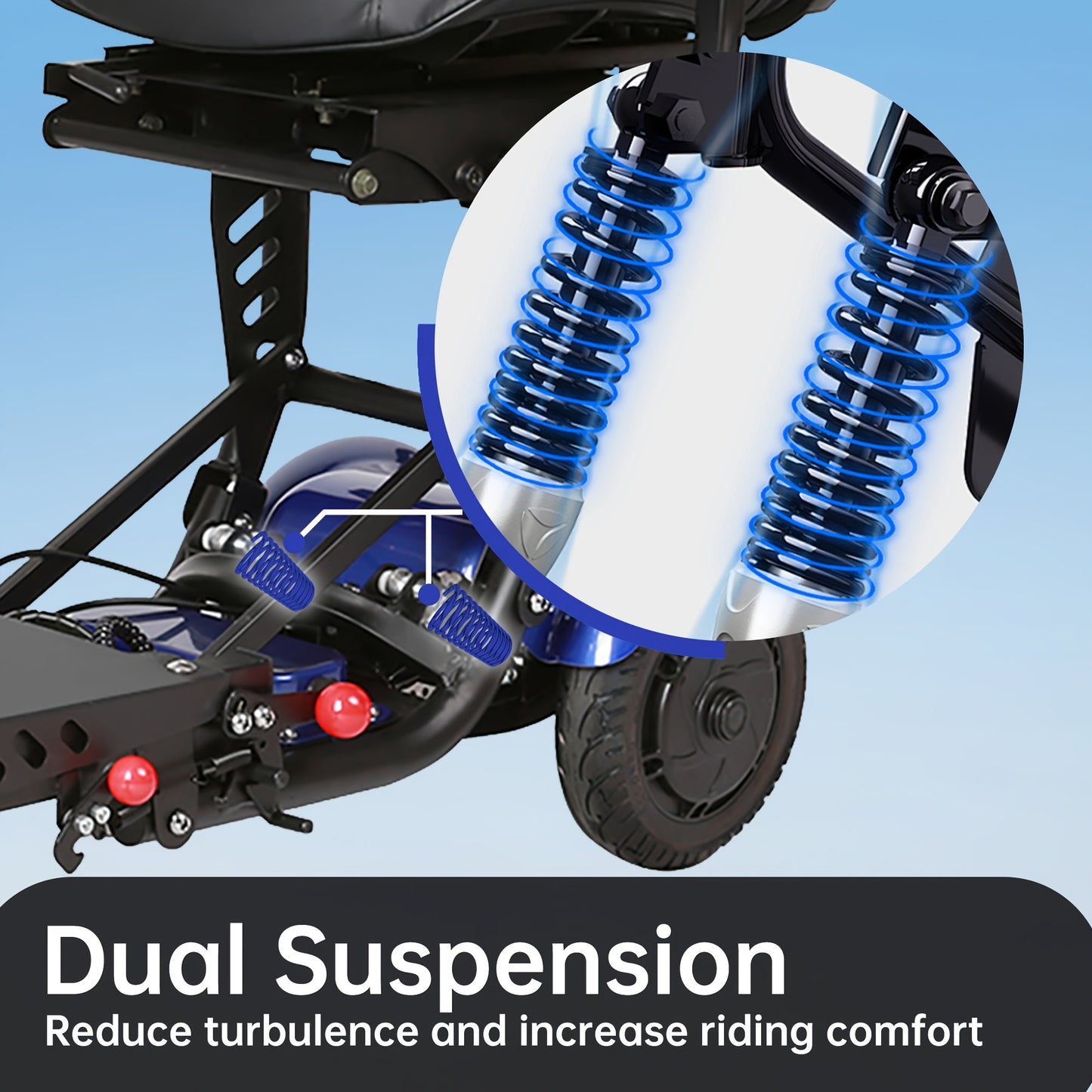 Folding Four-wheel Mobile Scooter for And Adults, Portable Electric Scooter with Basket, 3-speed Mode, 500W Dual Motors, 30 Mile Range, 11MPH, Lightweight And Compact Electric Scooter Foldable