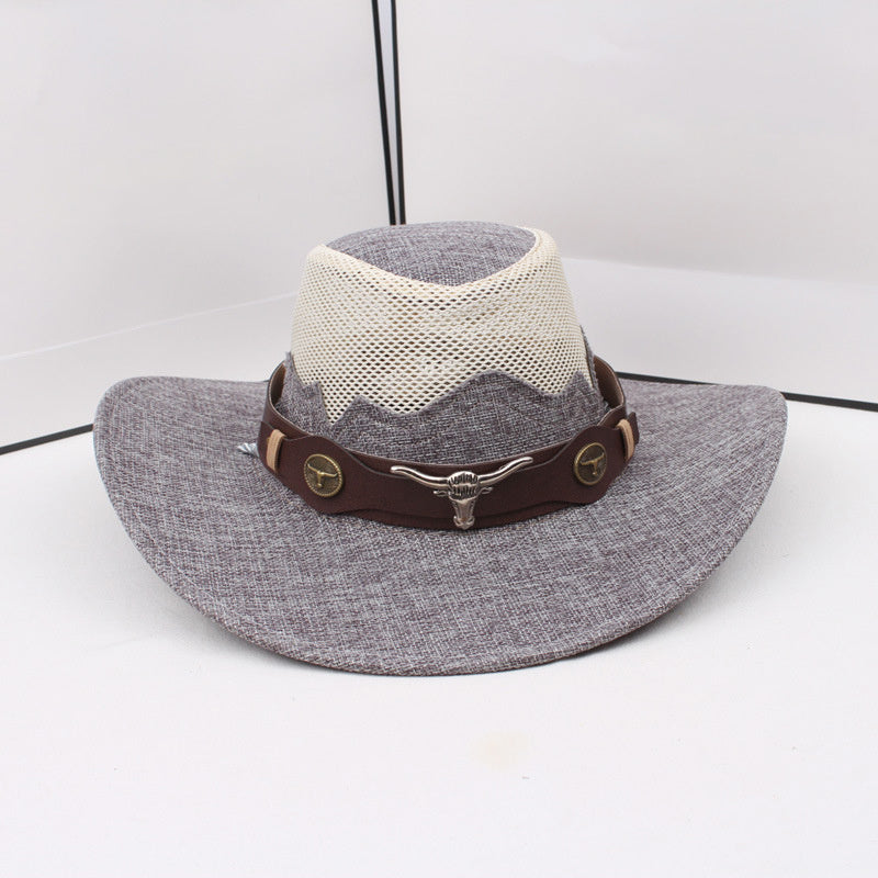 1pc Western Cowboy Hat - Lightweight Wide Brim Sun Protection, /BrownRed, for Western, Festival, Everyday, Themed Parties - Unisex Cowboy Hat for Men & Women - Ideal Western Costume Accessory Gift, Festival Gear