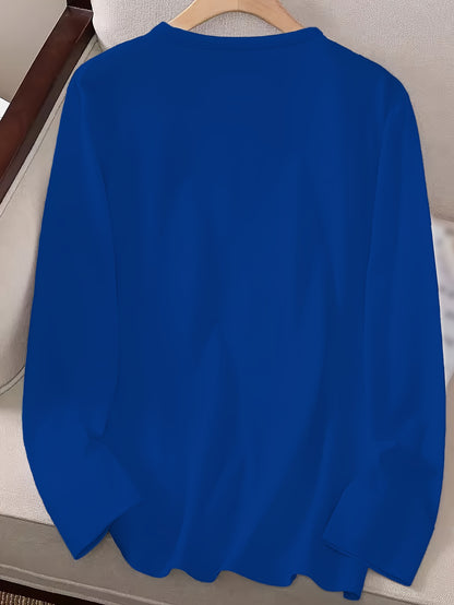 Women's Faith T-Shirt - "I Am Proof God Answers Prayers" Verse Print, Blue Long Sleeve Crew Neck Casual Top, 180gsm Heavyweight Religious Apparel for Church, Casual Attire & Prayer Outfits