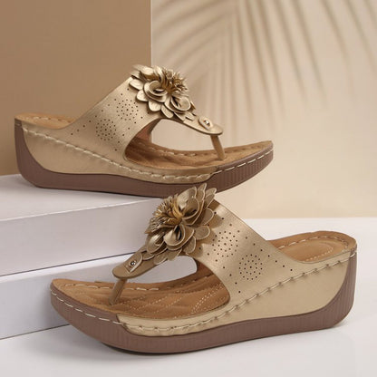 Women's Large Size White Faux Cover Slip- Mule - Breathable Arch & Cushioned Insole, Elegant Floral-Adorned Upper with Hand-Stitched Design, Lightweight PU Cover Mid-Heel Comfortable Casual to Formal Shoes for Beach, Office,