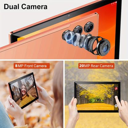 11-inch Tablet with Android 15 OS | 1280×800 IPS HD Touchscreen, 8-Core Processor, 12GB RAM, 256GB Storage, 8MP + 20MP Camera, 10000mAh Battery, 2-in-1 Design with Keyboard, Mouse, Case, Stylus, USB Cable - Ideal Christmas G