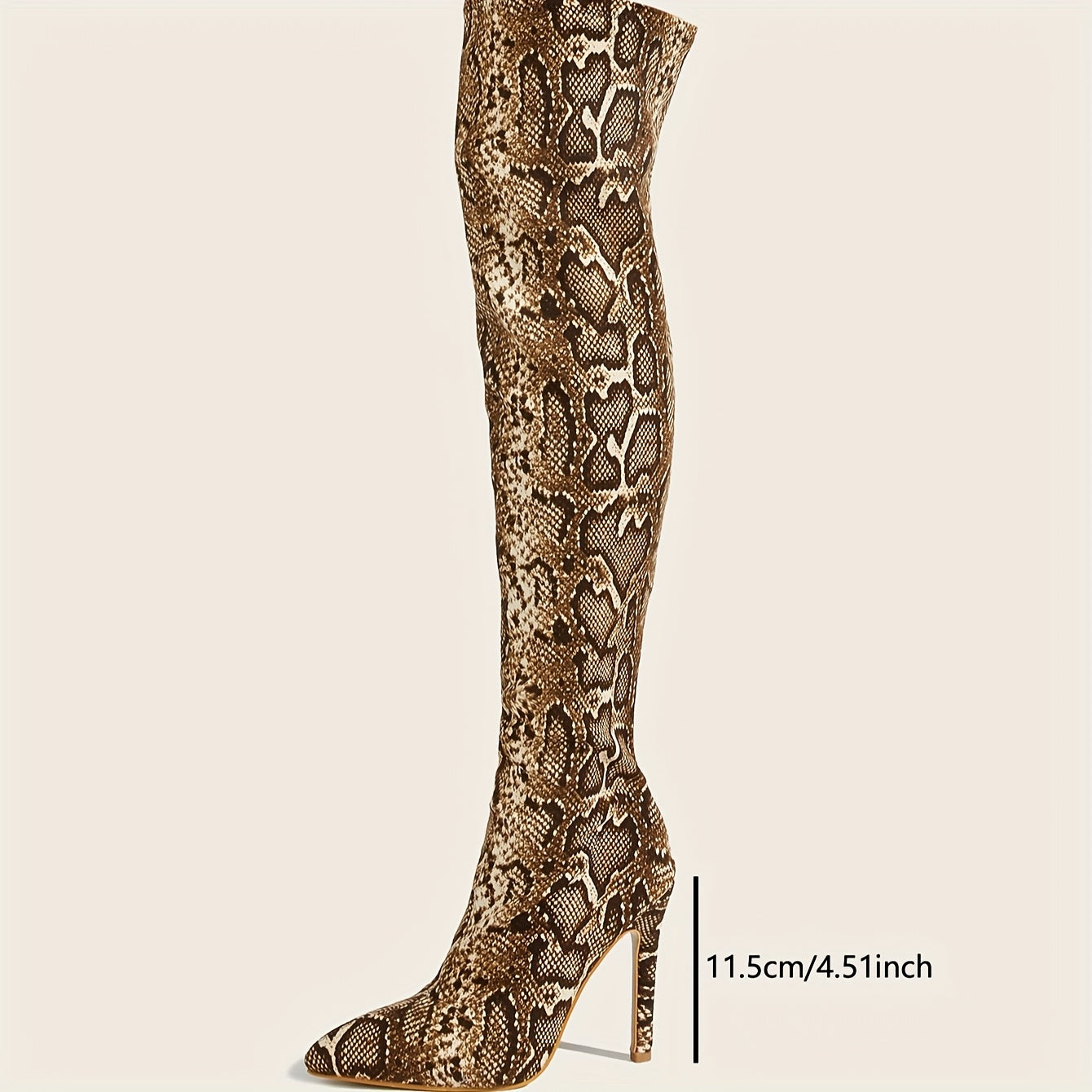 2025 Autumn/Winter New European and American Sexy Snake Print High Heel Pointed Toe Women's Boots