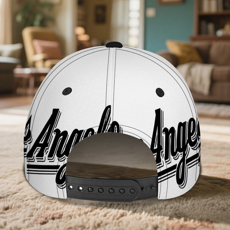 1pc 2D Los Angeles Lettering Print Baseball Cap - Adjustable Polyester Snapback Hat with Full-Body Vibrant Design, Ideal for Running, Sports & Streetwear.