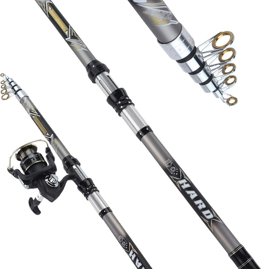 MINGWO's new rock fishing rod telescopic long throw rod throwing rod combination set, straight handle rod spinning wheel two-piece set, lure fishing wheel rotating reel, fishing line wheel bait reel, universal seawater corros