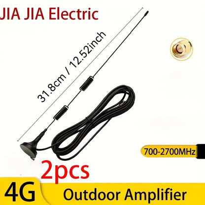 2pcs 4G LTE GSM Antenna, 5dBi, 700-2700MHz, Suction Cup Antenna with SMA Male Connector Signal Booster, Optional Cable Length: 59.06inch