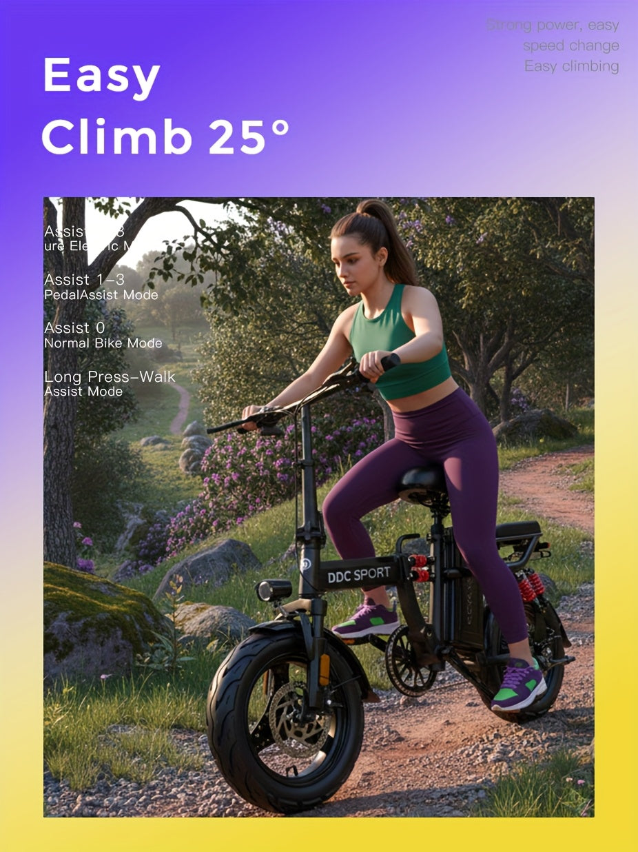 700W Folding E-Bike for Adults: Tackle 25° Hills & 20MPH Speeds. 35-Mile Range with 48V 20Ah Removable Battery, 385LBS Capacity & 11-Layer Shock Absorption for A Smooth Ride. Your All-in-One Commute & Adventure Solution