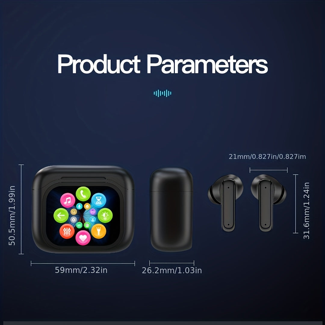 144 Languages Translation, Simultaneous Interpretation Dual-Ear Mode with Digital LED Display TWS In-Ear Headphones with ANC/ENC Noise Cancellation, Built-in Capacitive Microphone Music Sports Fitness