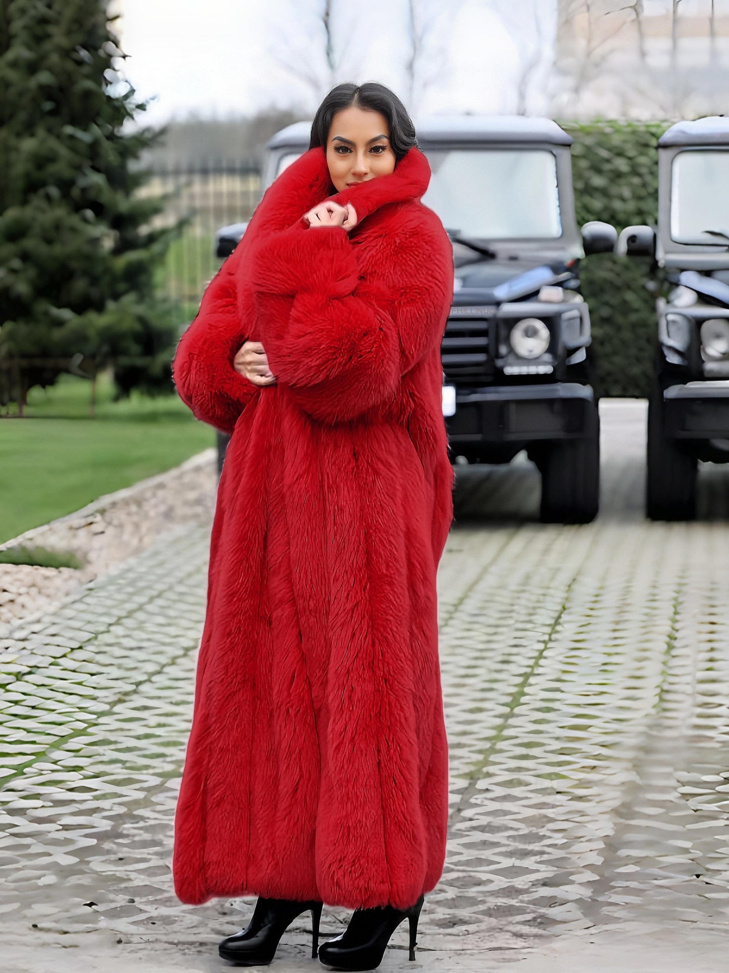 FHILLINUO Chic Women'S Faux Coat | Long Length, Solid Color, Single Breasted, with Pockets, Comfortable and Warm for Fall/Winter