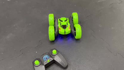 Remote Control Car, RC Toy Vehicle for Kids Ages 6-12 Years Old, 4WD Dual-Sided 360° Flip Stunt with 2.4GHz LED Lights and All-Terrain High Speed - Birthday Gift Idea or Holiday Present (Christmas Halloween Easter)