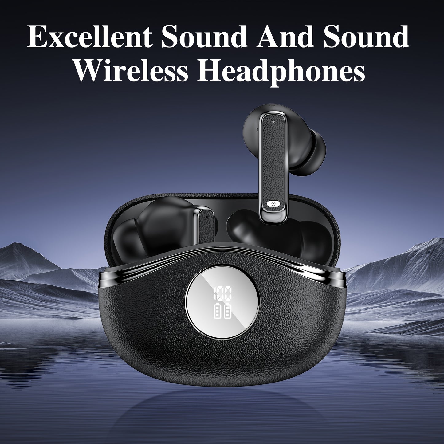 True In-Ear Wireless Headphones, Wireless 5.4, ENC Noise-Cancelling Microphone, Deep Bass, USB-C Charging, Comfortable Design, Clear HIFI Stereo Sound, Long Battery Life, Suitable for Outdoor/Work/Sports, Compatible with All