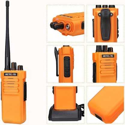 Retevis RT29 Two Way Radios Long Range, Heavy Duty 2 Way Radio for Adults, Professional Walkie Talkies with Mic, VOX, Emergency Alarm, for Survive Adventure Hunting(2 Pack)