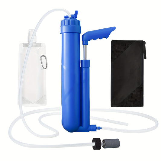 1pc 6-Stage Portable Water Filter with 0.01 Micron Filtration Precision for Pure and Enhanced Tasting Water - 50.72oz/min Rapid Flow Rate, Compact Size Ideal for Hiking, Camping, Travel, Emergency Readiness, Drinking Water Pu