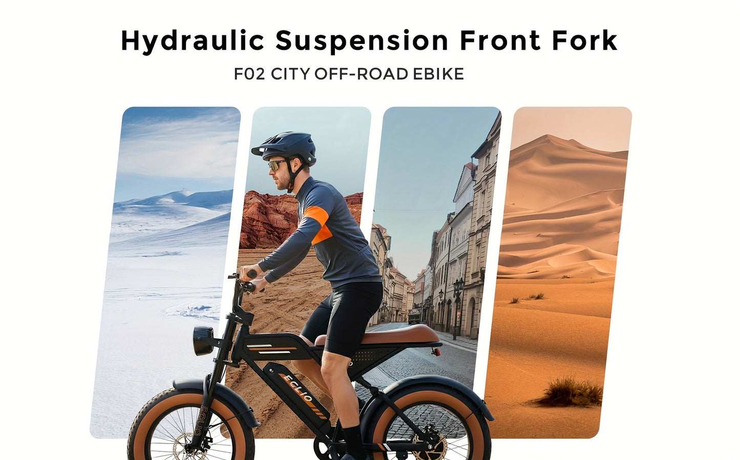 Eclio F02 Electric Bike For Adults, 749W Motor 20mph Ebike With 48V/20Ah Removable Battery, 20"x4" FAT Tires & LCD Display, Supports 330lbs - Ideal For Commuting & Urban Leisure Riding